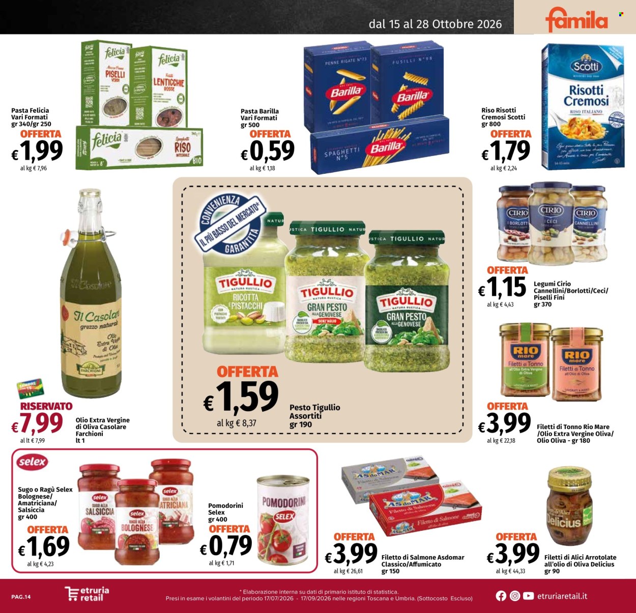 Volantino Famila - 15/10/2026 - 28/10/2026. Pagina 14