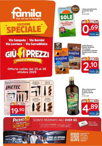 Volantino Famila - 15/10/2026 - 28/10/2026.