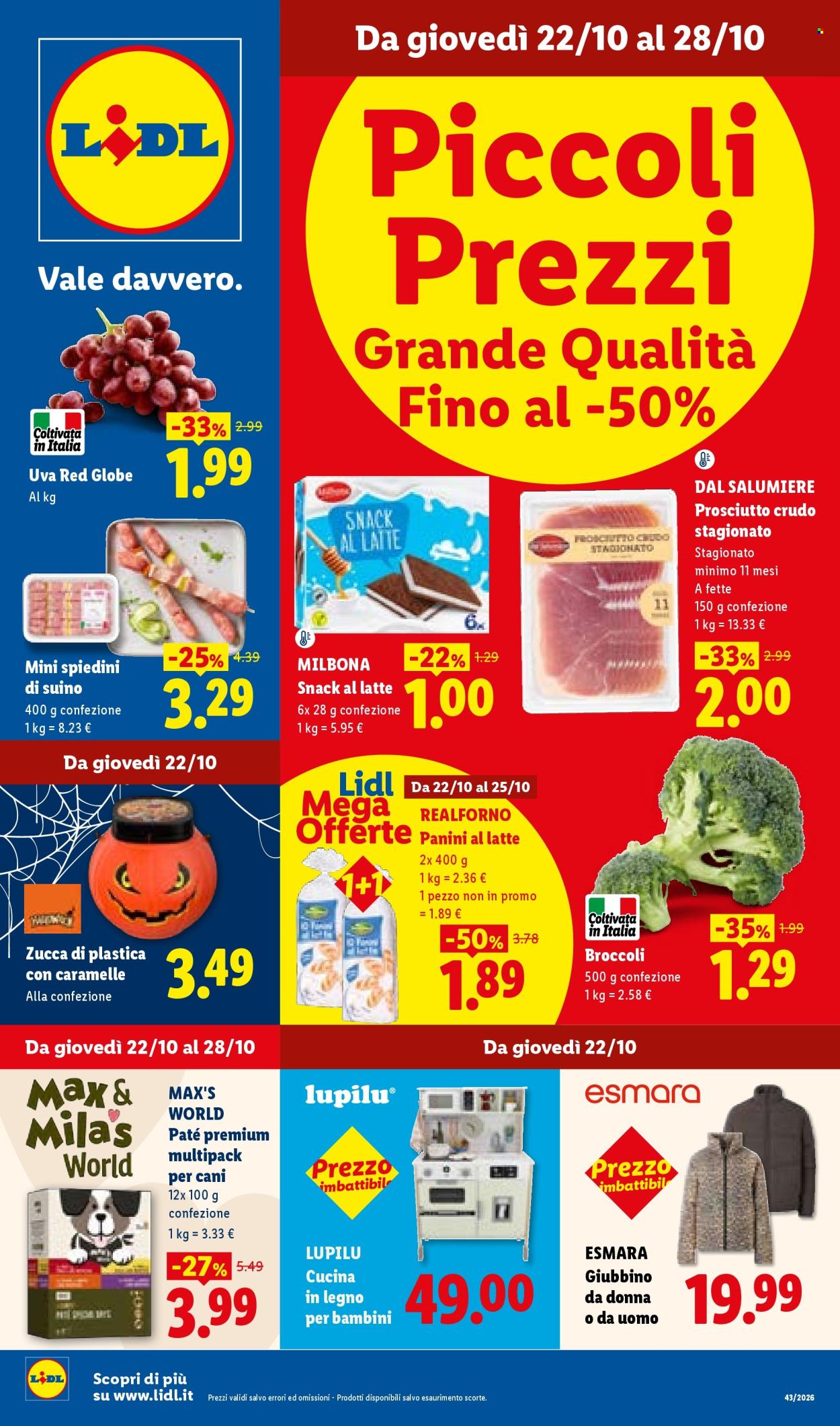 Volantino Lidl - 22/10/2026 - 28/10/2026. Pagina 1