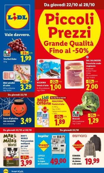 Volantino Lidl - 22/10/2026 - 28/10/2026.