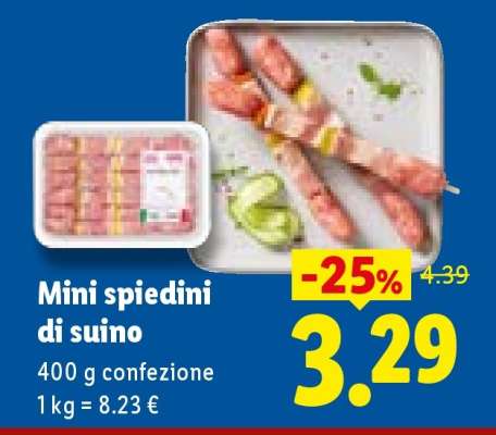 Mini spiedini di suino