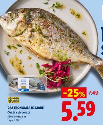GASTRONOMIA DI MARE Orata eviscerata