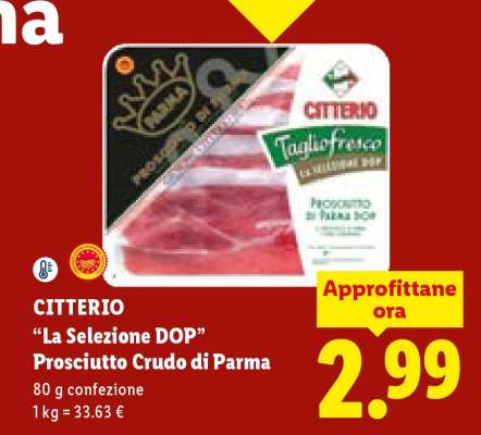 CITTERIO "La Selezione DOP" Prosciutto Crudo di Parma