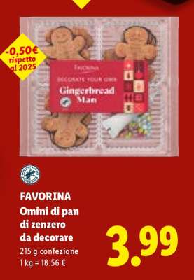 FAVORINA Omini di pan di zenzero da decorare