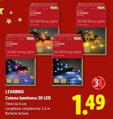LIVARNO Catena luminosa 20 LED