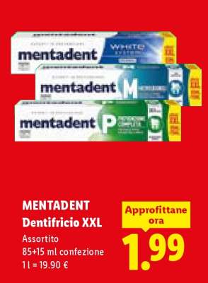 MENTADENT Dentifricio XXL