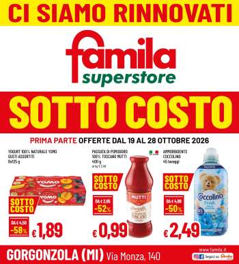 Volantino Famila - 19/10/2026 - 28/10/2026.