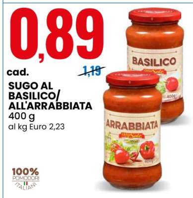 SUGO AL BASILICO/ALL'ARRABBIATA