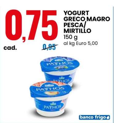 YOGURT GRECO MAGRO PESCA/MIRTILLO
