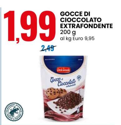 GOCCE DI CIOCCOLATO EXTRAFONDENTE