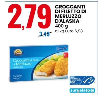 CROCCANTI DI FILETTO DI MERLUZZO D'ALASKA