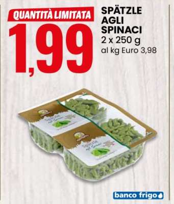 SPÄTZLE AGLI SPINACI