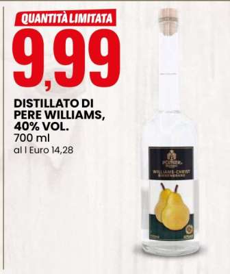 DISTILLATO DI PERE WILLIAMS 40% VOL.