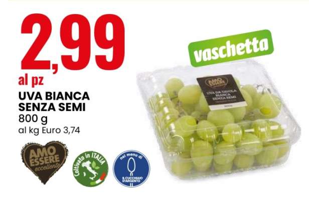 Uva bianca senza semi