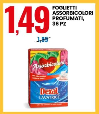 FOGLIETTI ASSORBICOLORI PROFUMATI, 36 PZ
