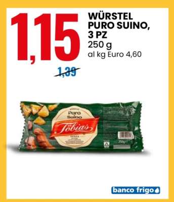 WÜRSTEL PURO SUINO, 3 PZ