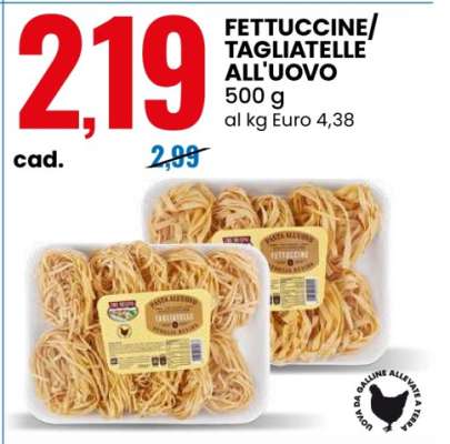 FETTUCCINE/TAGLIATELLE ALL'UOVO