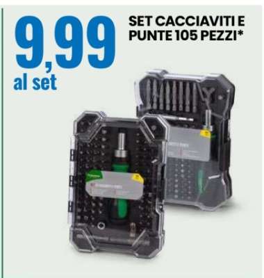 SET CACCIAVITI E PUNTE 105 PEZZI