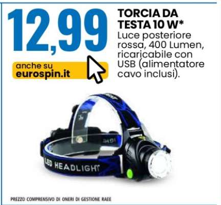 TORCIA DA TESTA 10 W