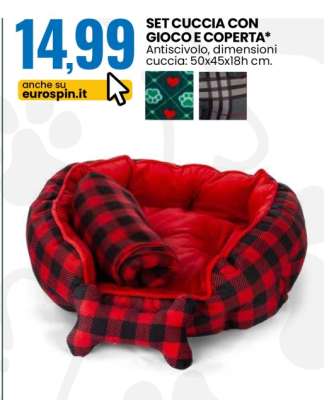 SET CUCCIA CON GIOCO E COPERTA