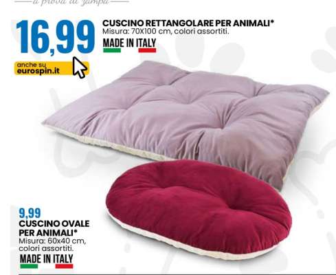 CUSCINO RETTANGOLARE PER ANIMALI