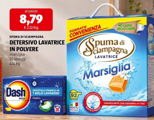 Spuma di Sciampagna Detersivo Lavatrice in Polvere