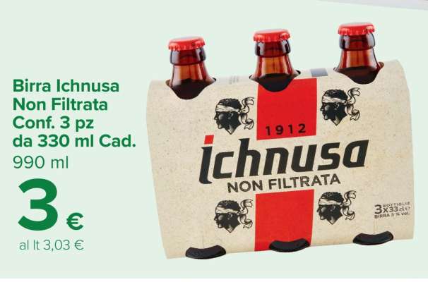 Birra Ichnusa non filtrata