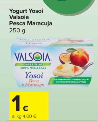 Yogurt Yosoi Valsoia Pesca Maracuja