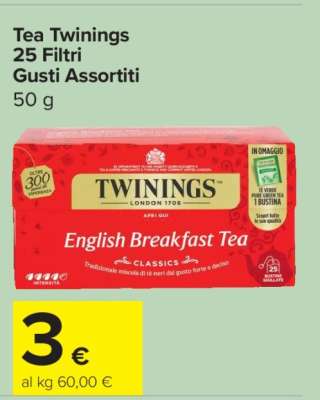 Tea Twinings 25 Filtri Gusti Assortiti