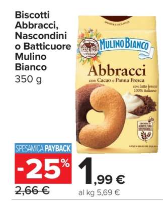 Biscotti Abbracci, Nascondini o Batticuore Mulino Bianco