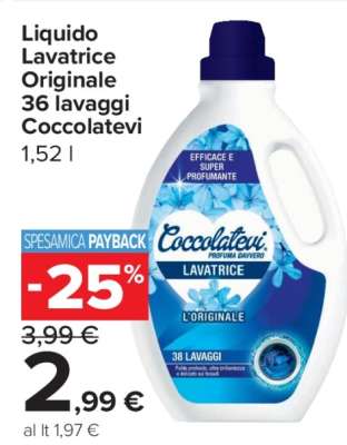 Liquido Lavatrice Originale 36 lavaggi Coccolatevi
