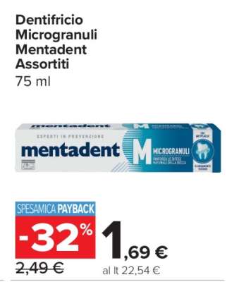 Dentifricio Microgranuli Mentadent Assortiti