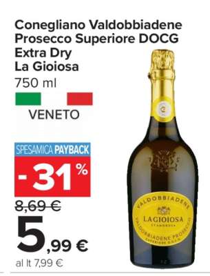 Conegliano Valdobbiadene Prosecco Superiore DOCG Extra Dry La Gioiosa