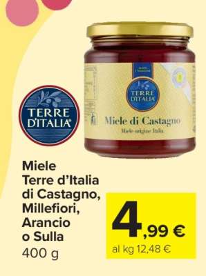 Miele Terre d’Italia di Castagno, Millefiori, Arancio o Sulla