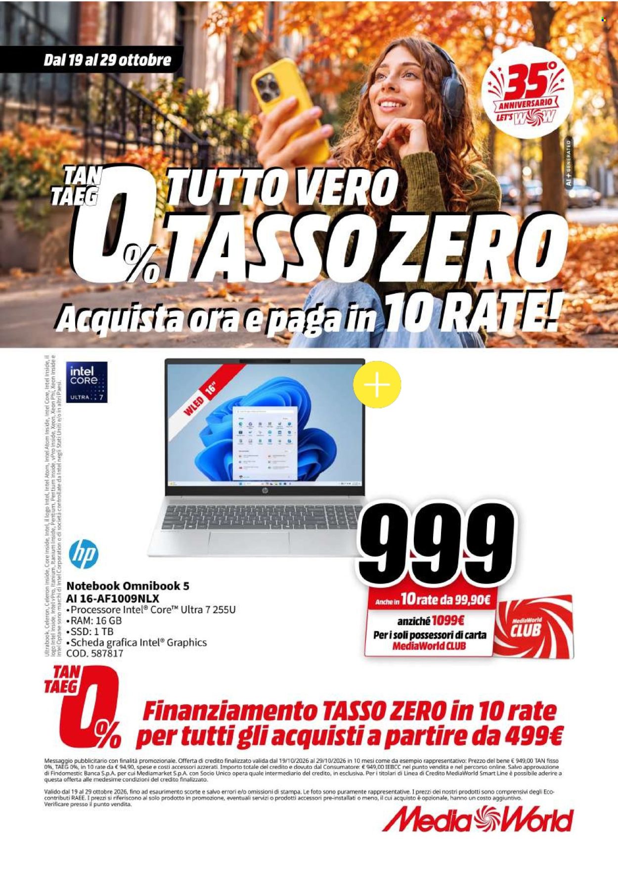 Volantino MediaWorld - 19/10/2026 - 29/10/2026. Pagina 19