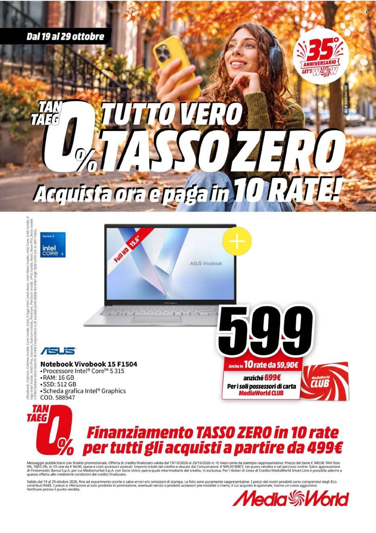 Volantino MediaWorld - 19/10/2026 - 29/10/2026. Pagina 20