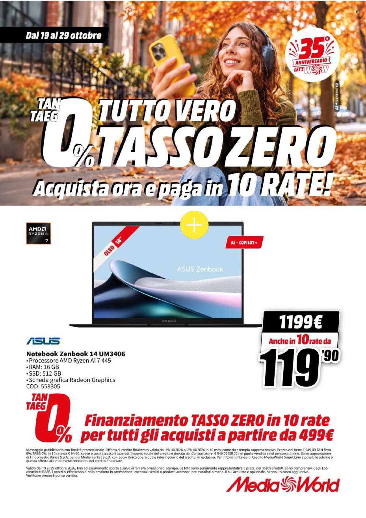 Volantino MediaWorld - 19/10/2026 - 29/10/2026. Pagina 21