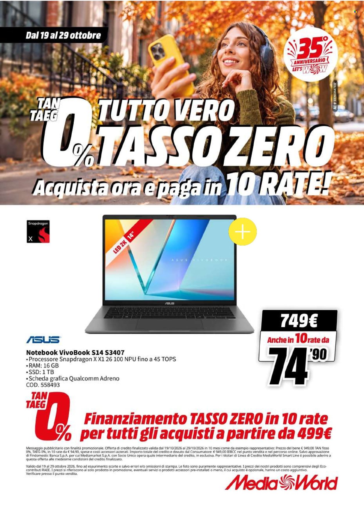 Volantino MediaWorld - 19/10/2026 - 29/10/2026. Pagina 22