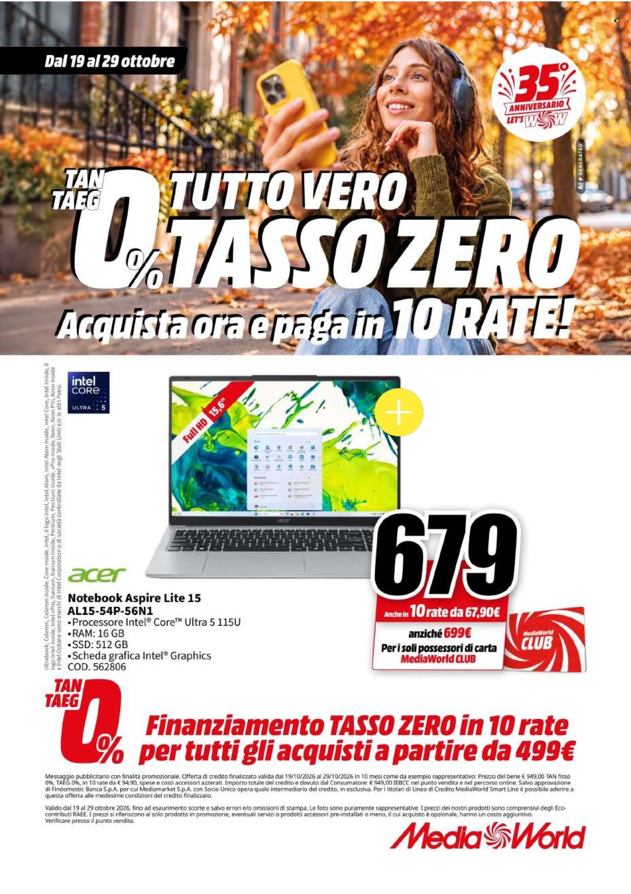 Volantino MediaWorld - 19/10/2026 - 29/10/2026. Pagina 24