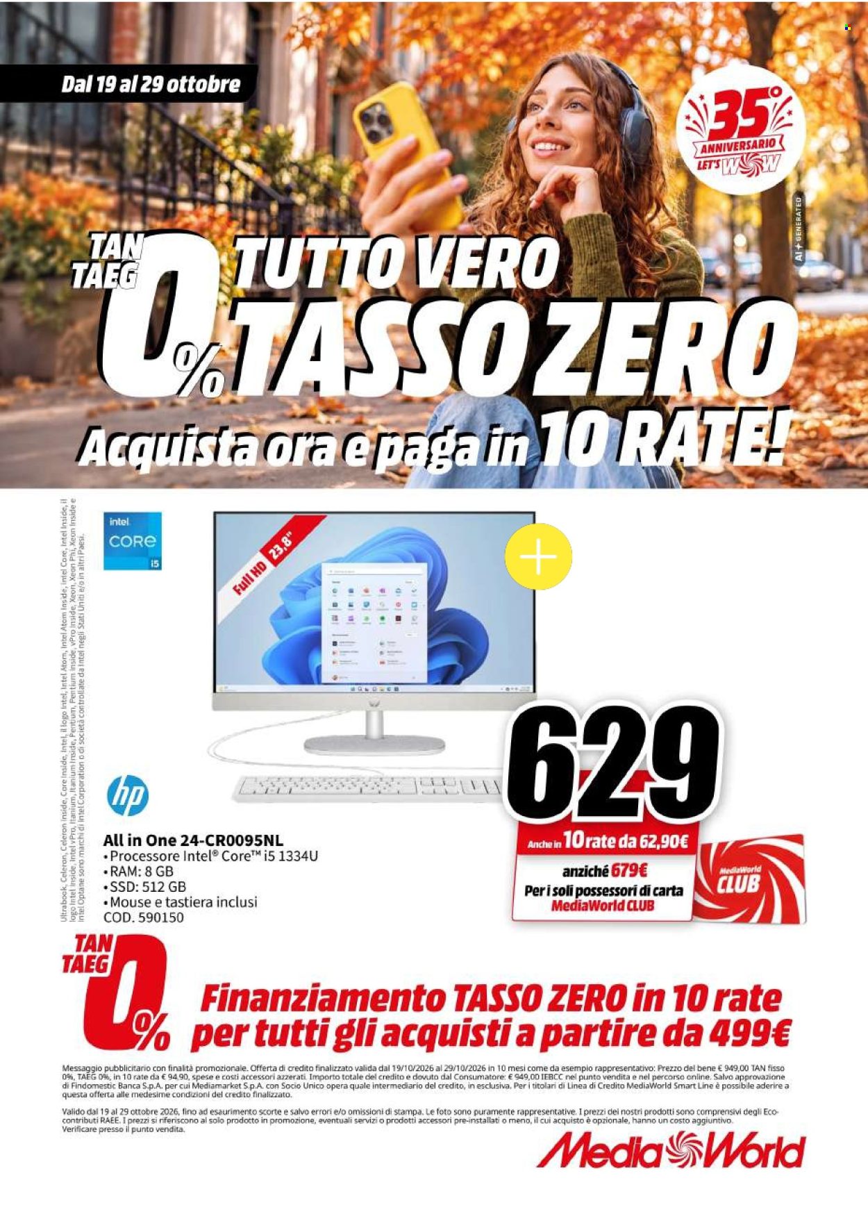 Volantino MediaWorld - 19/10/2026 - 29/10/2026. Pagina 29