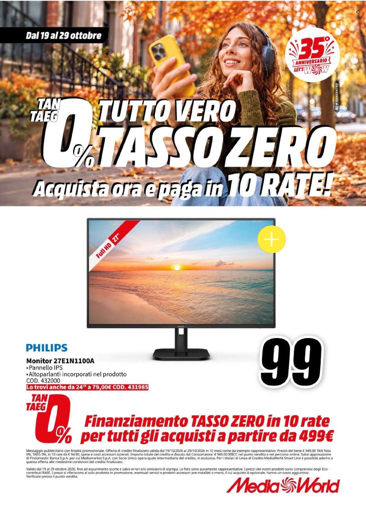 Volantino MediaWorld - 19/10/2026 - 29/10/2026. Pagina 31