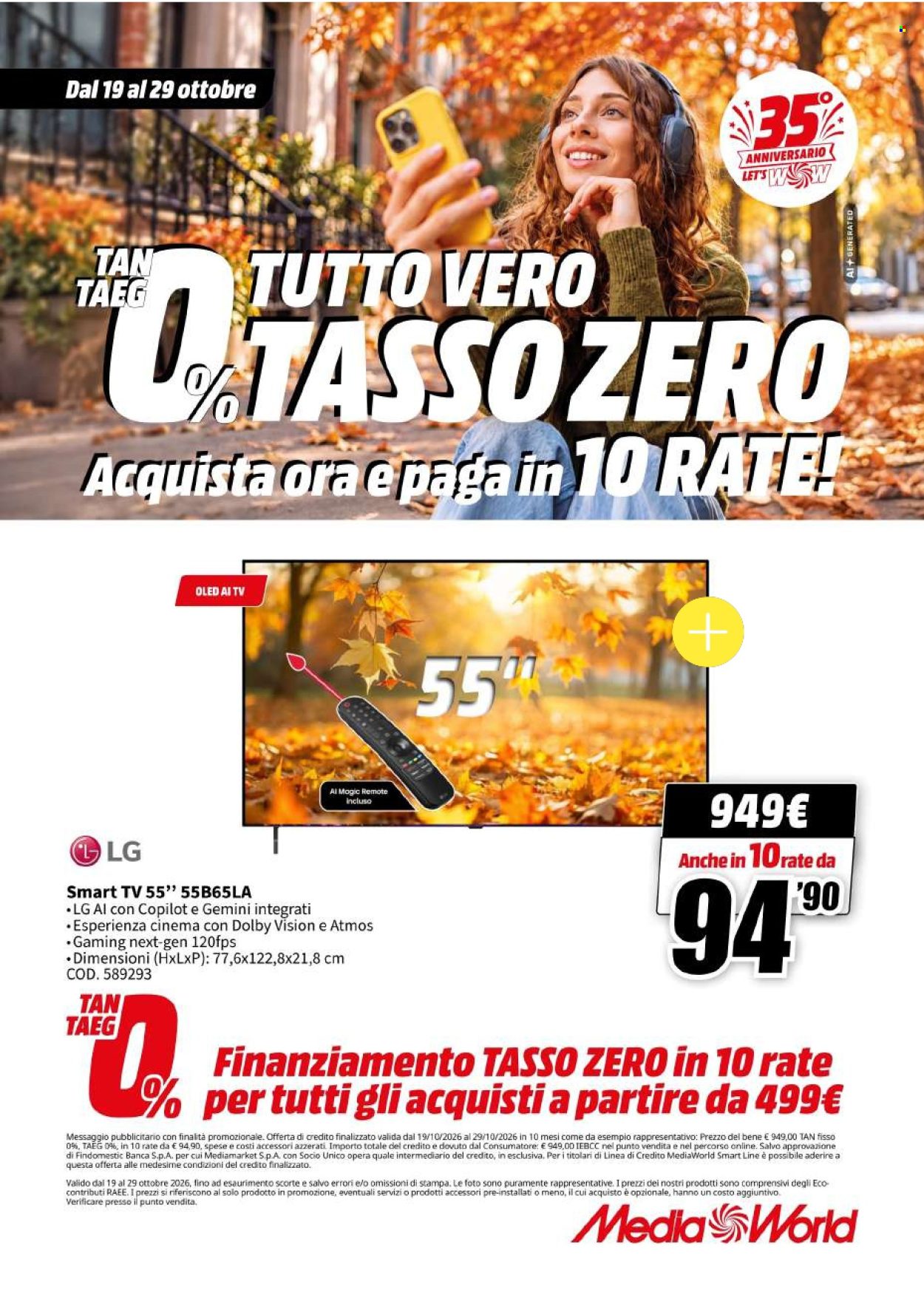 Volantino MediaWorld - 19/10/2026 - 29/10/2026. Pagina 35