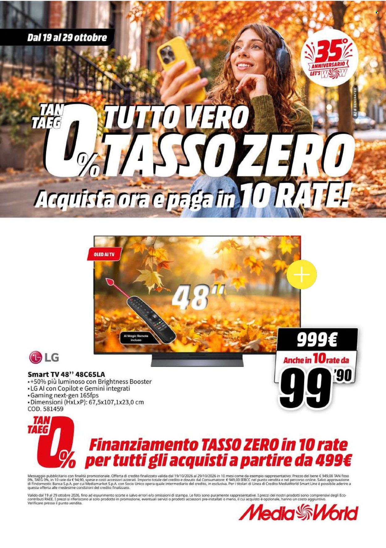 Volantino MediaWorld - 19/10/2026 - 29/10/2026. Pagina 38