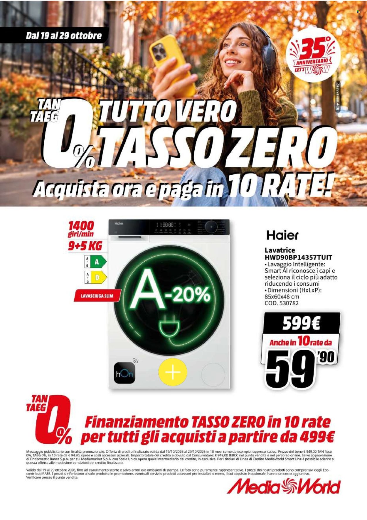 Volantino MediaWorld - 19/10/2026 - 29/10/2026. Pagina 59