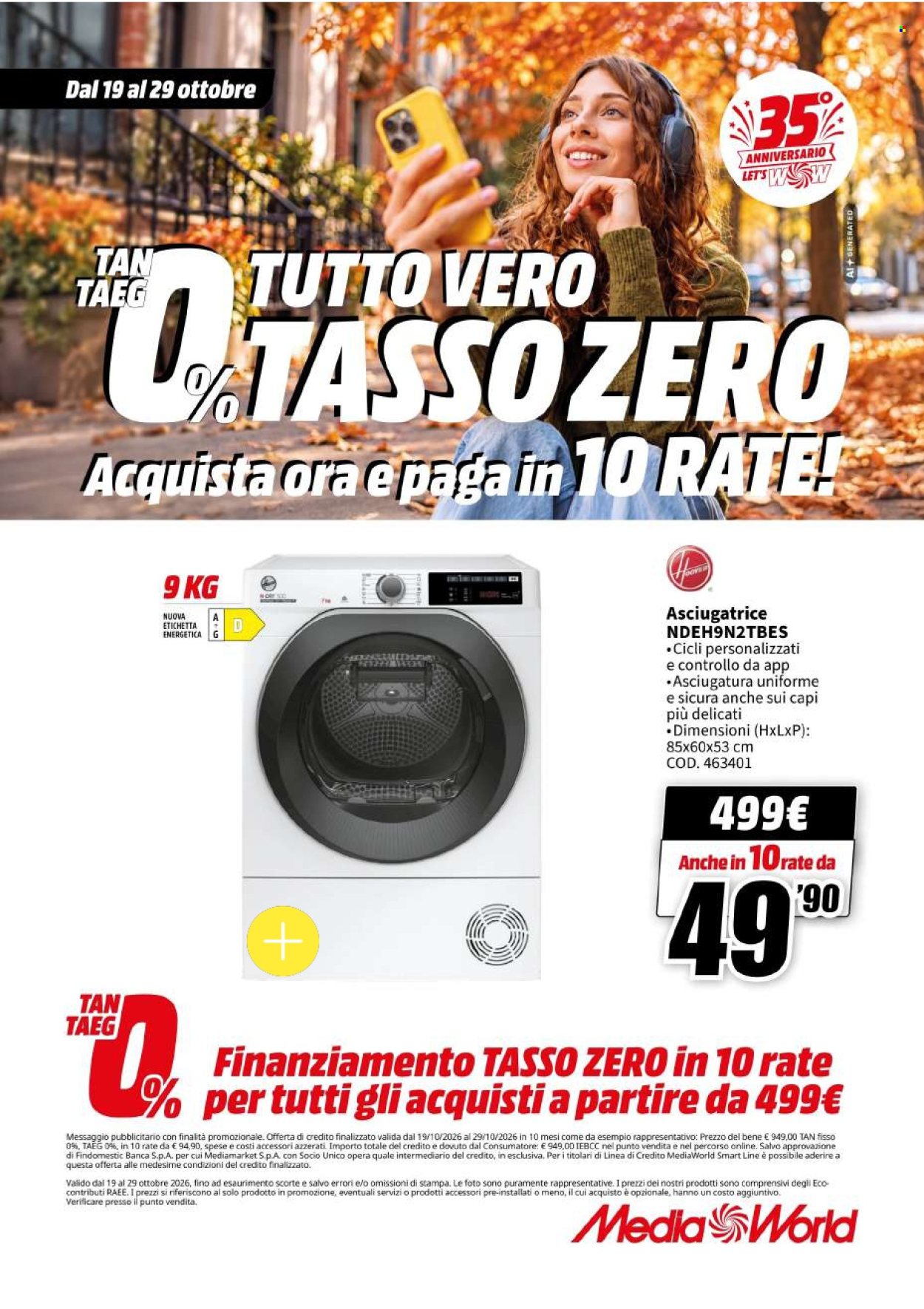 Volantino MediaWorld - 19/10/2026 - 29/10/2026. Pagina 61