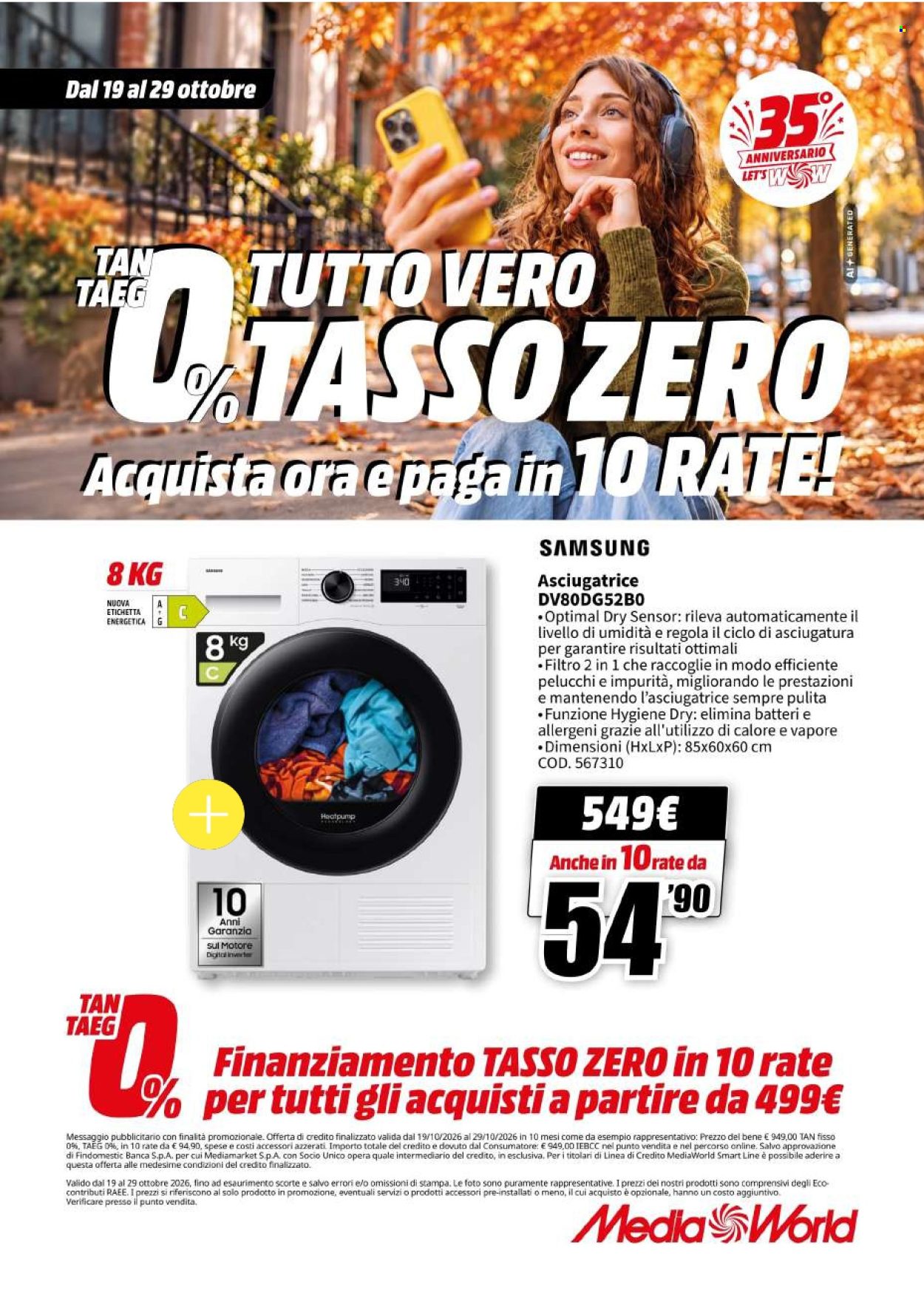 Volantino MediaWorld - 19/10/2026 - 29/10/2026. Pagina 63