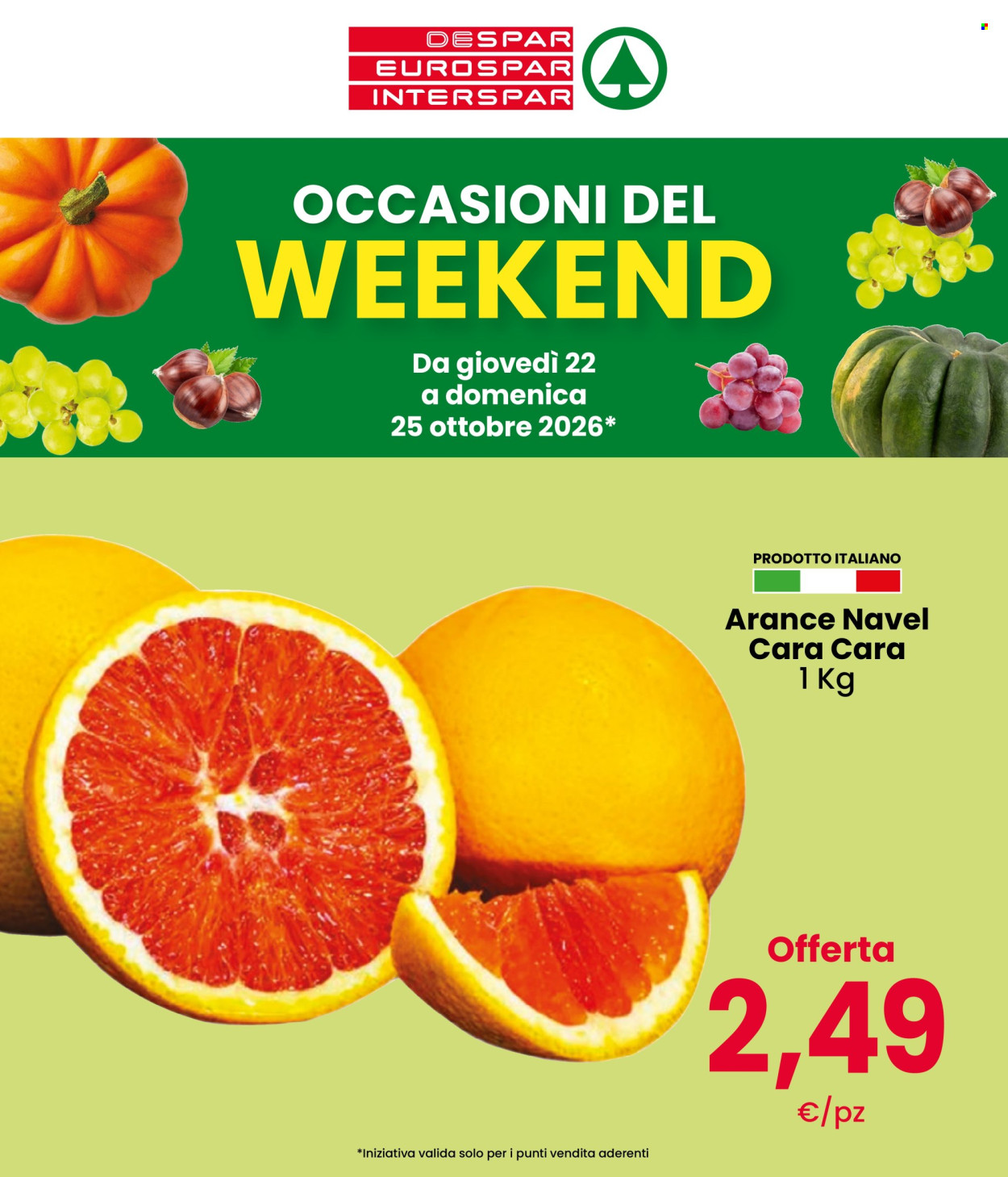 Volantino Interspar - 22/10/2026 - 25/10/2026. Pagina 1