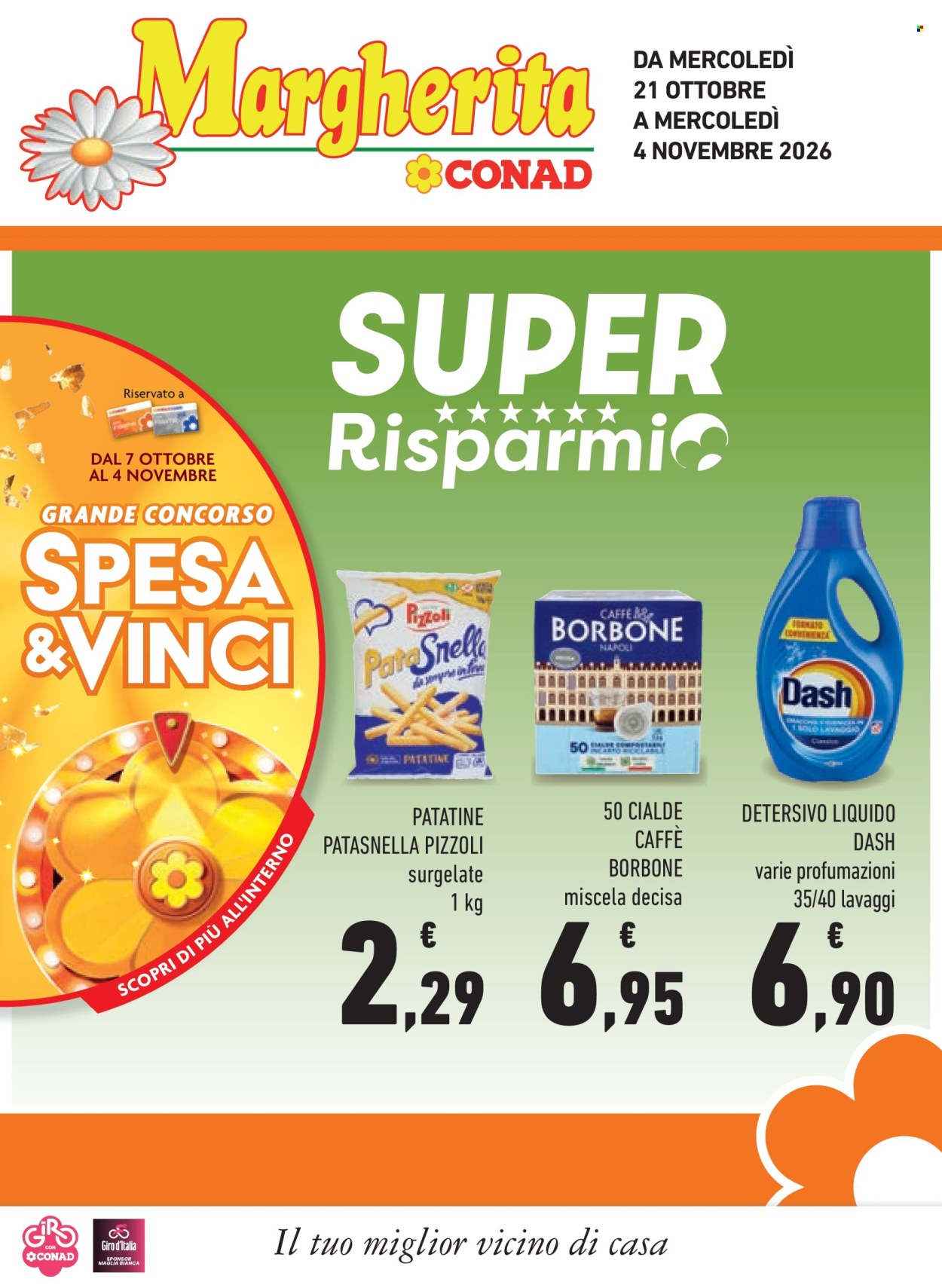 Volantino Margherita Conad - 21/10/2026 - 4/11/2026. Pagina 1