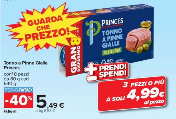 Tonno a Pinne Gialle Princes
