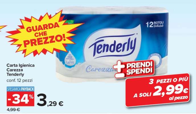 Carta Igienica Carezza Tenderly